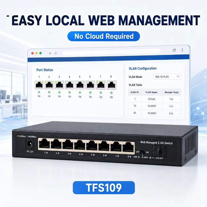 Conmutador gestionado de 8 pue - Sfp+ 10G Managed Switch 8 Port reseña y precio